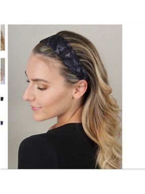 Banded black marble Headband